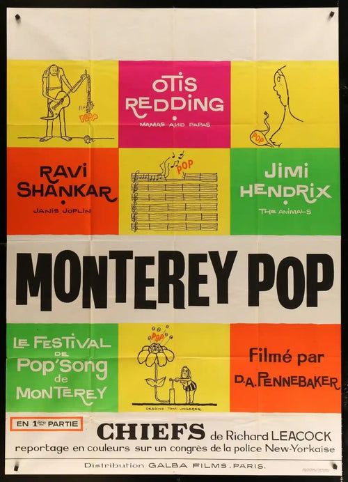 Monterey Pop Original Vintage Movie Poster