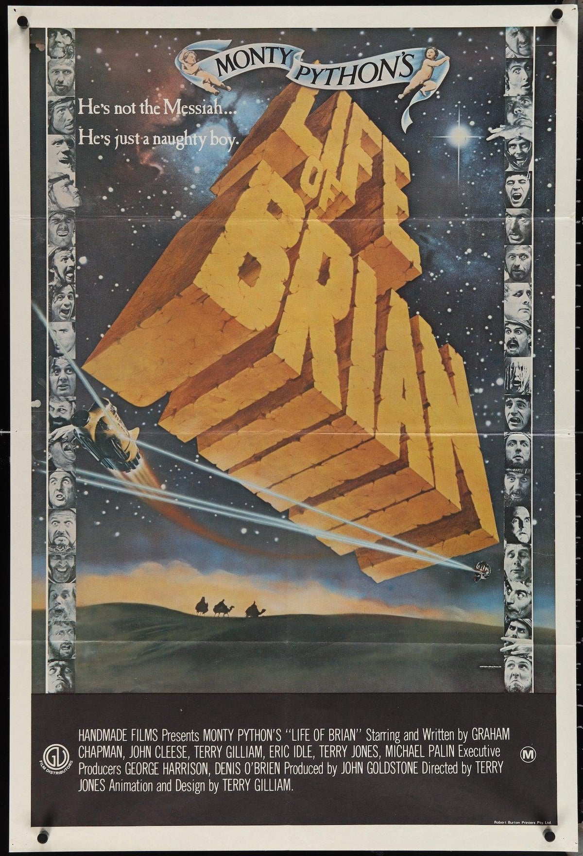 Monty Python&#39;s Life Of Brian 1 Sheet (27x41) Original Vintage Movie Poster