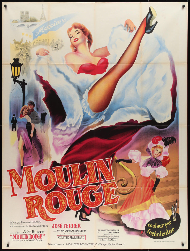 Moulin Rouge French 1 panel (47x63) Original Vintage Movie Poster