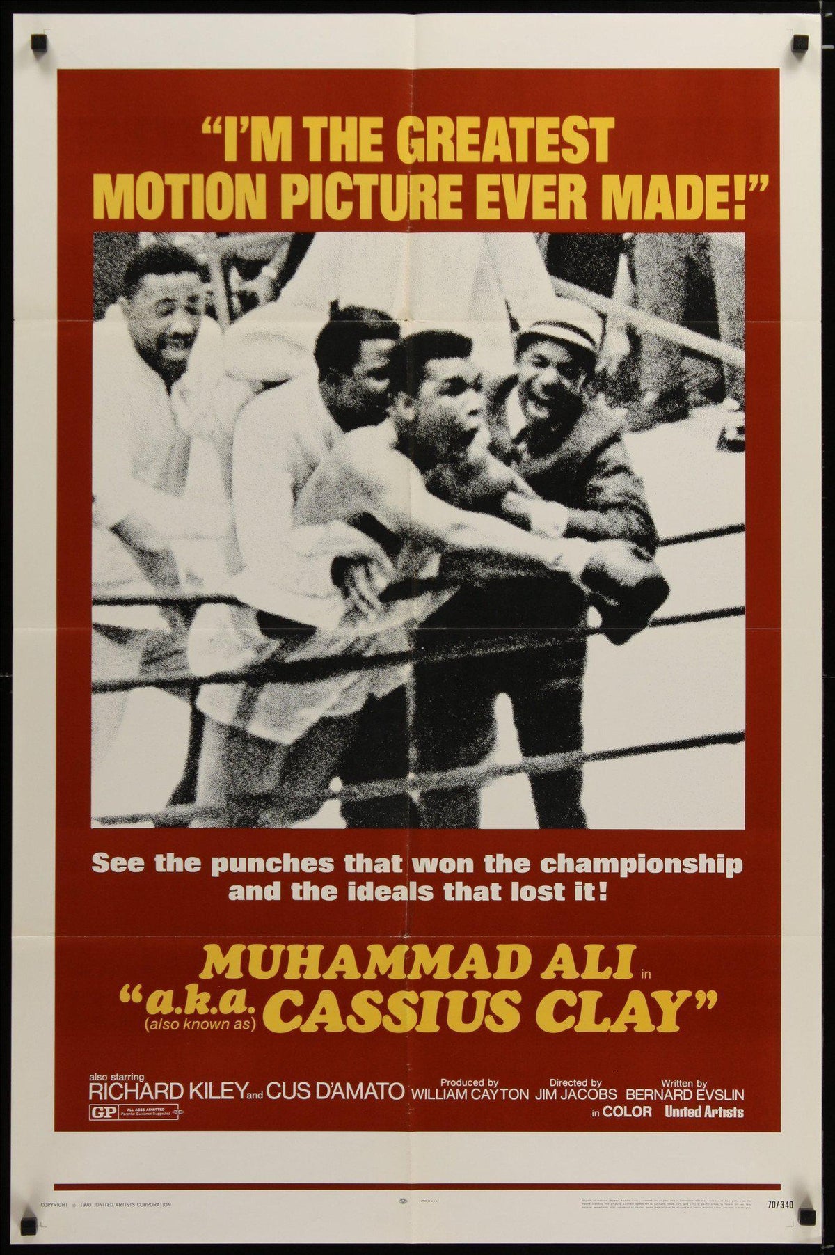 Muhammad Ali aka Cassius Clay Original Vintage Movie Poster