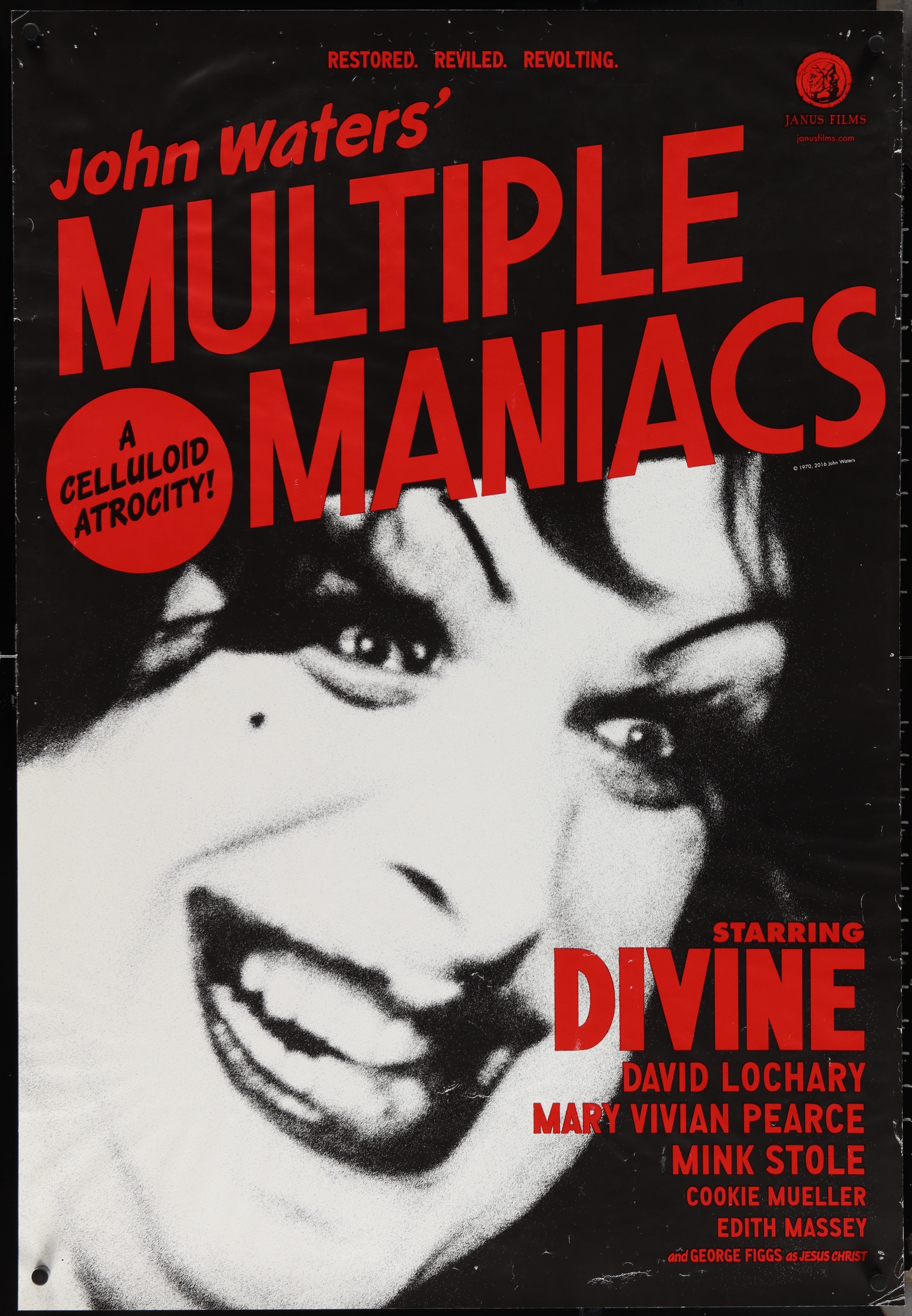 【送料無料/即納】  Multiple Maniacs Movie Poster 2017 RI 1 Sheet (27x41) コレクション