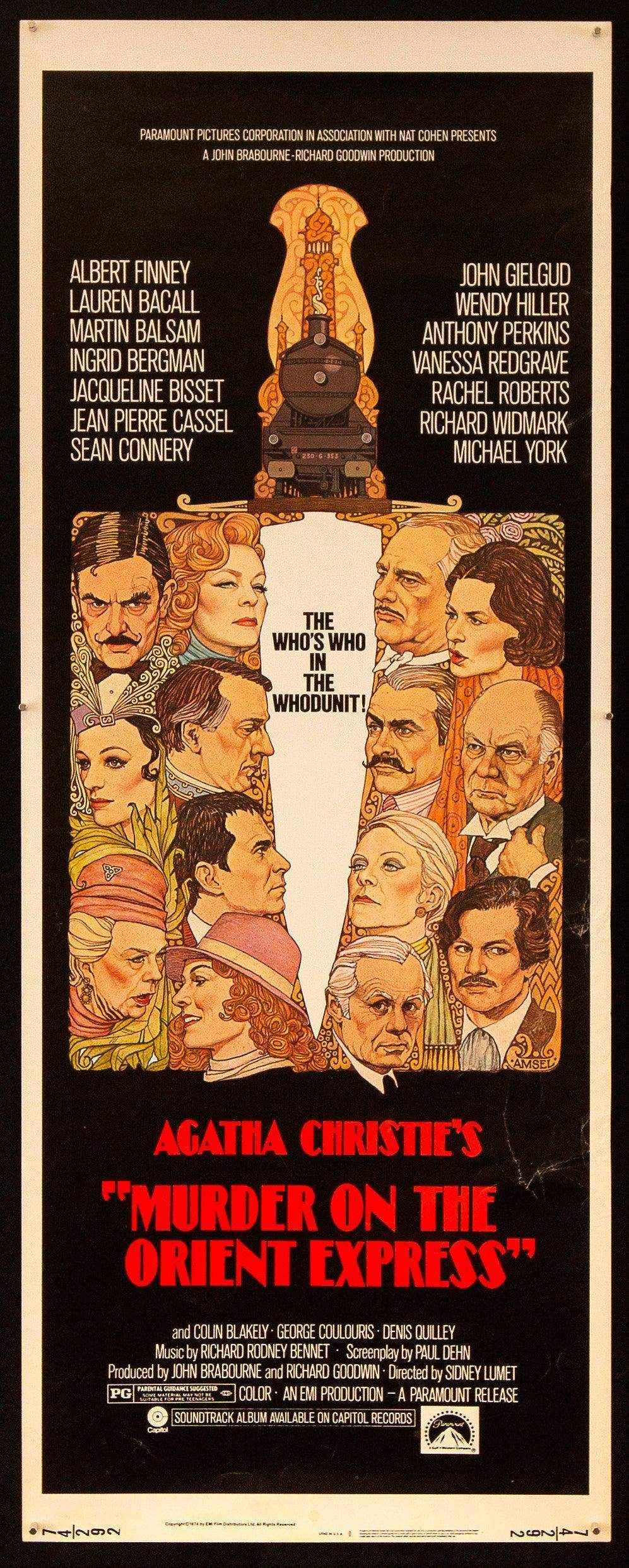 Murder on the Orient Express Original Vintage Movie Poster