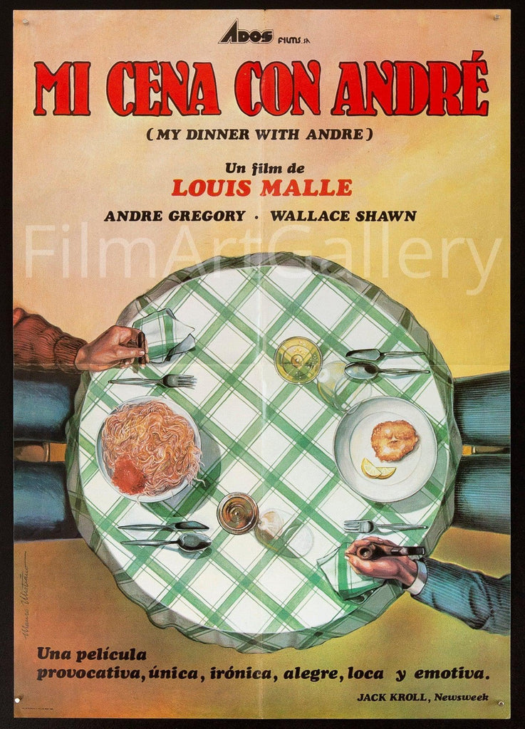 My Dinner with Andre 19x27 Original Vintage Movie Poster