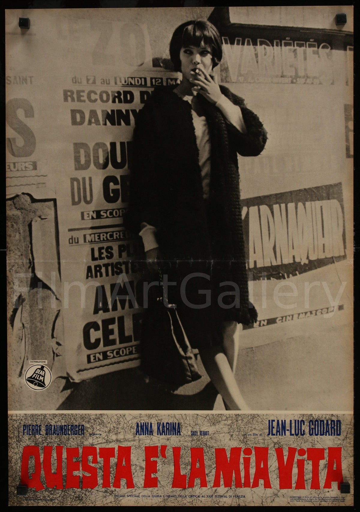 My Life to Live (Vivre Sa Vie) Original Vintage Movie Poster