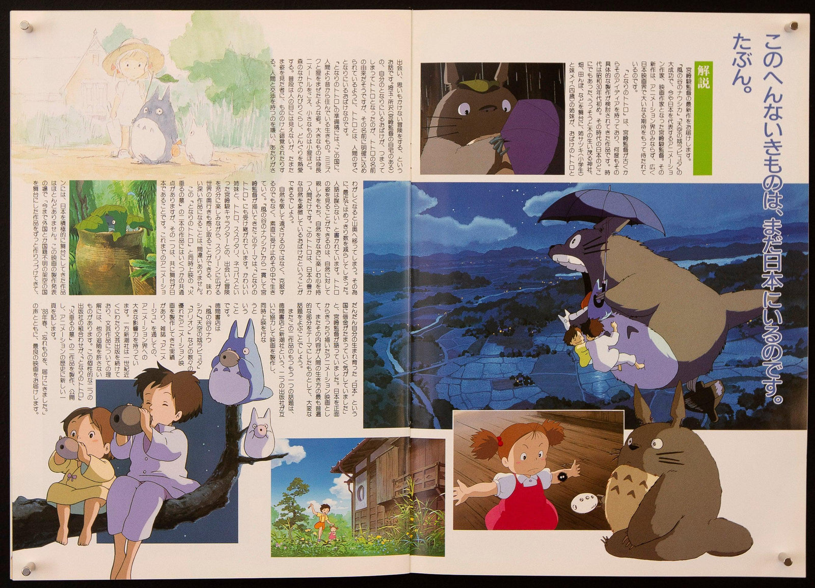 My Neighbor Totoro Original Vintage Movie Poster