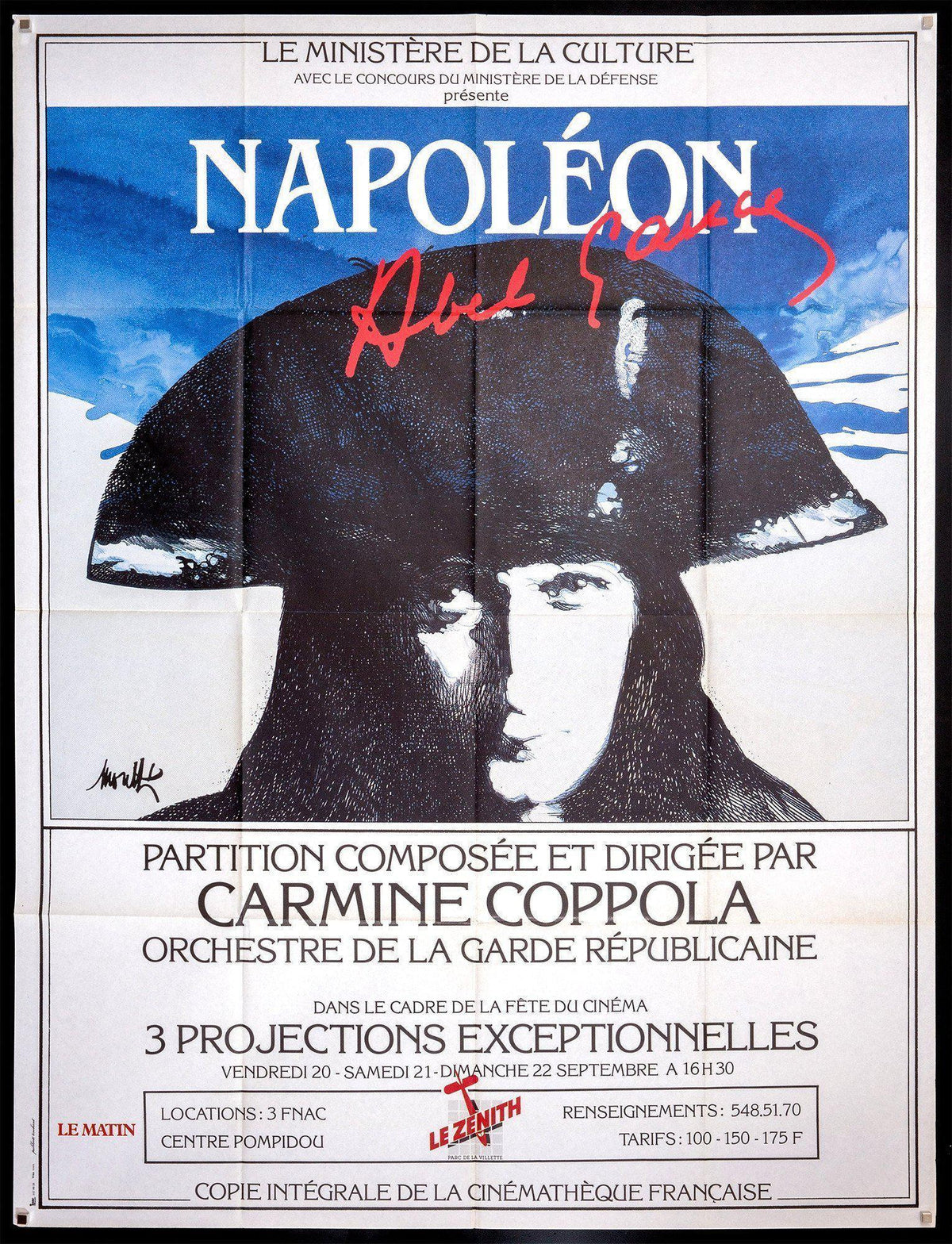 Napoleon French 1 panel (47x63) Original Vintage Movie Poster