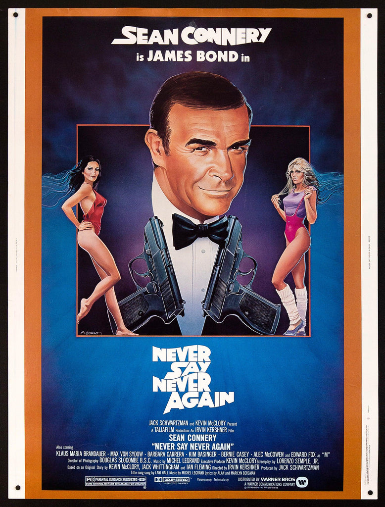 Never Say Never Again 30x40 Original Vintage Movie Poster