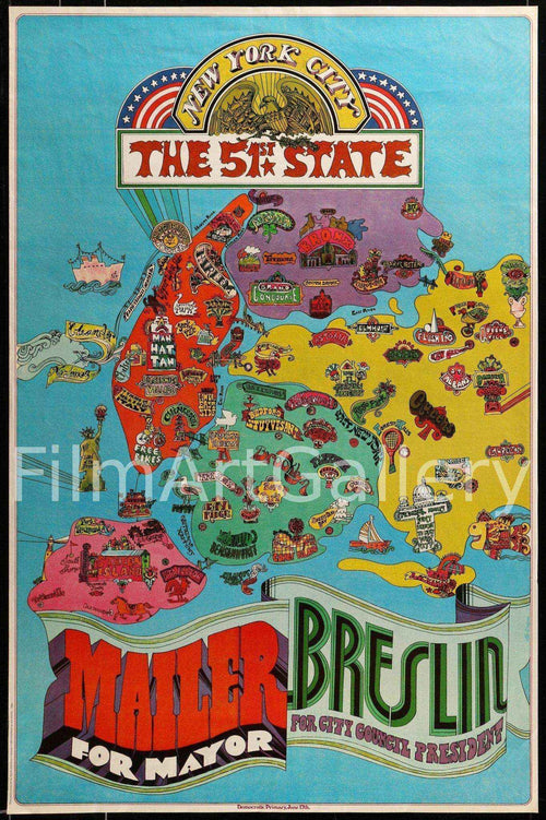 New York City The 51st State/Norman Mailer for mayor Original Vintage Movie Poster