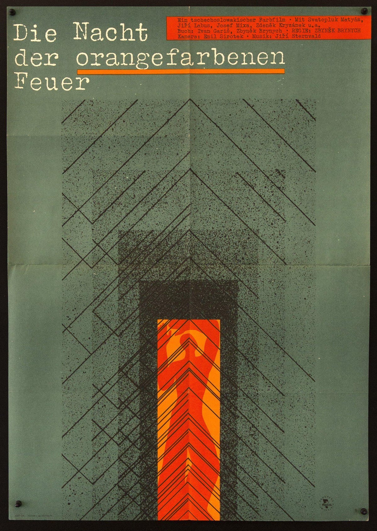Night of Orange Fires Original Vintage Movie Poster