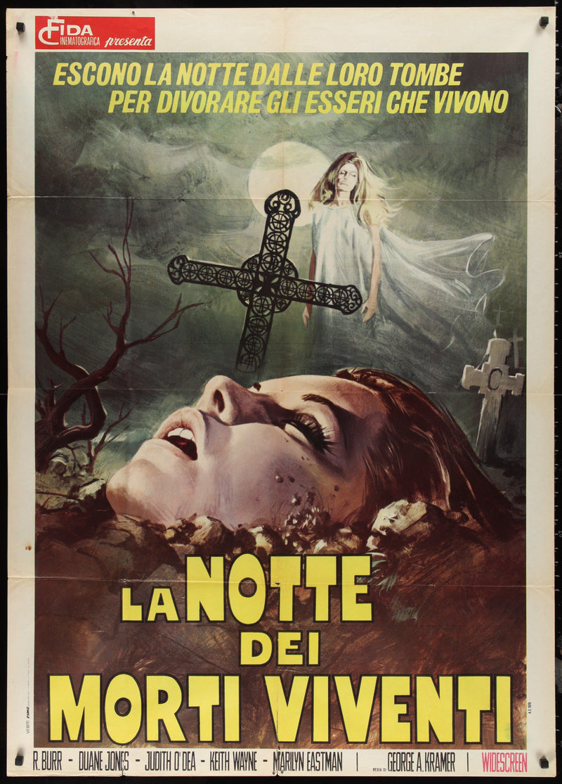 Night of the Living Dead Italian 2 Foglio (39x55) Original Vintage Movie Poster