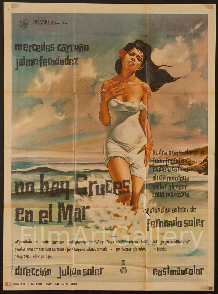 No Hay Cruces En El Mar 1 Sheet (27x41) Original Vintage Movie Poster