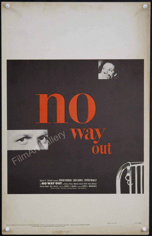 No Way Out Original Vintage Movie Poster