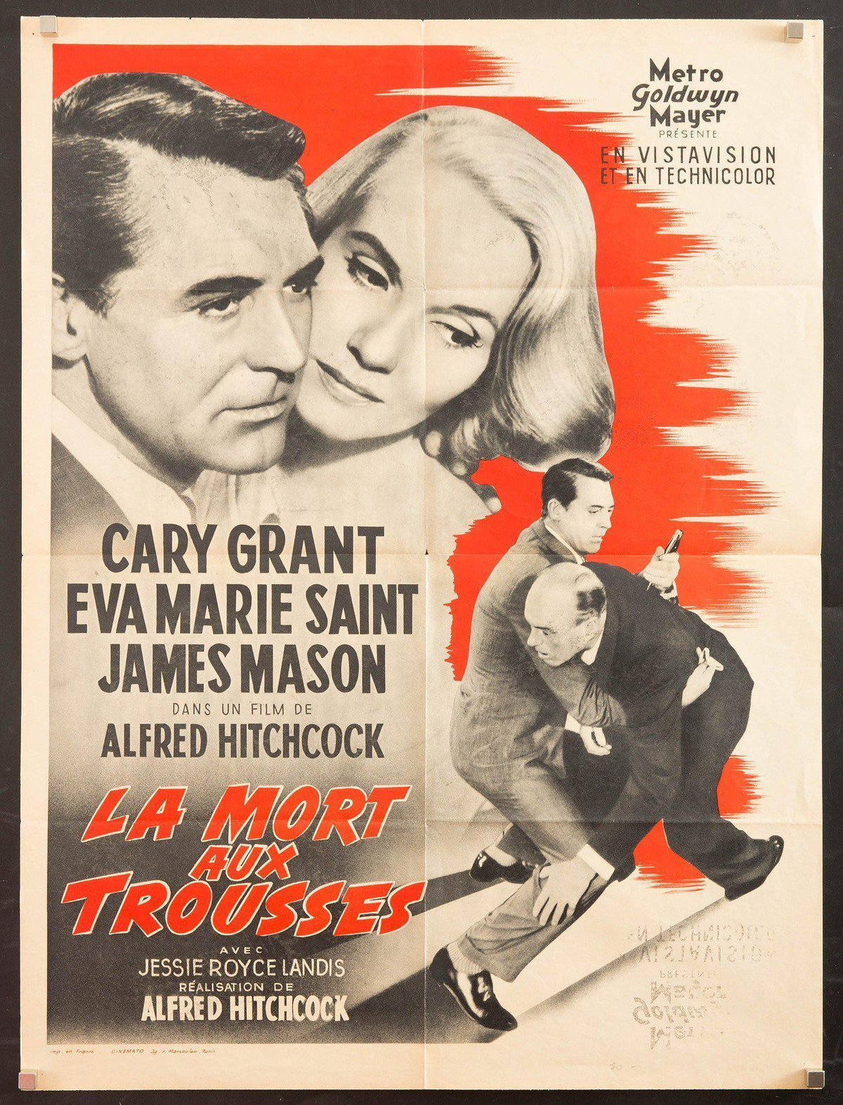 North By Northwest Original Vintage Movie Poster
