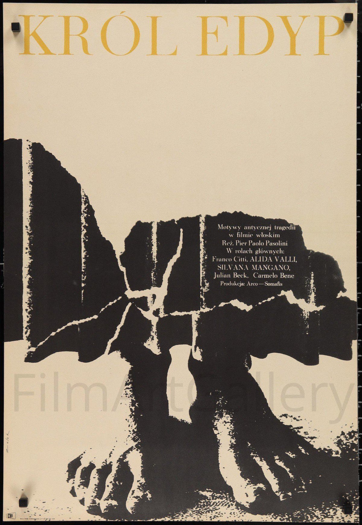 Oedipus Rex Polish A1 (23x33) Original Vintage Movie Poster