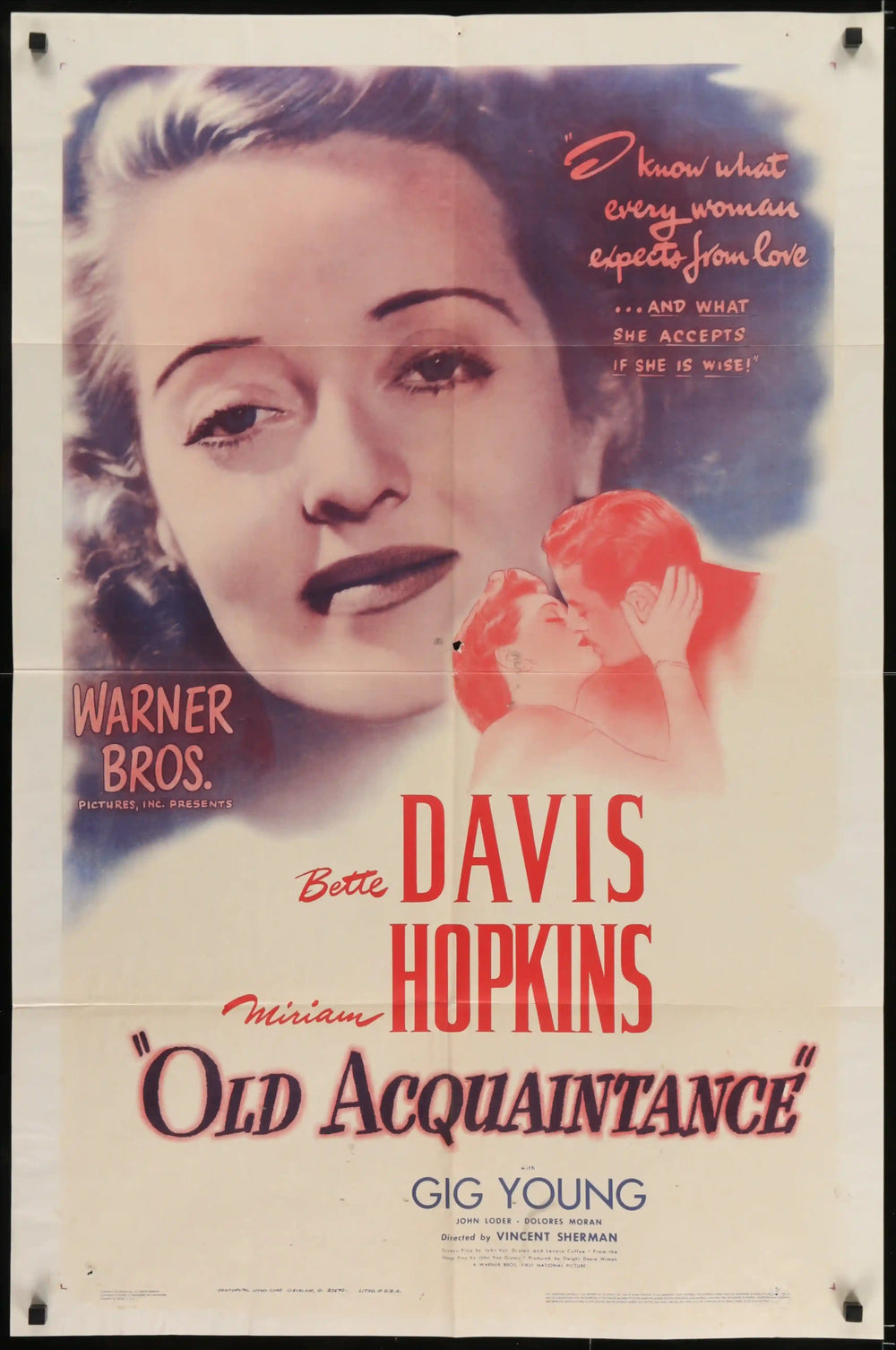 Old Acquaintance Original Vintage Movie Poster