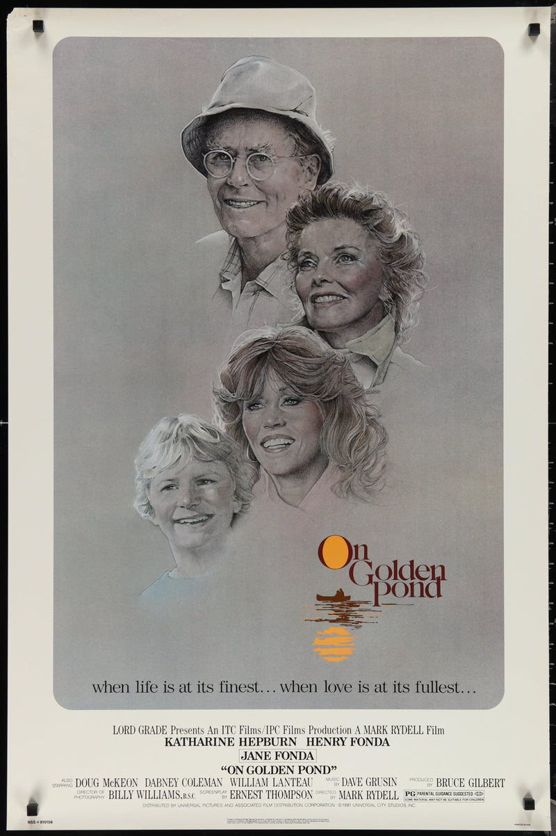 On Golden Pond 1 Sheet (27x41) Original Vintage Movie Poster