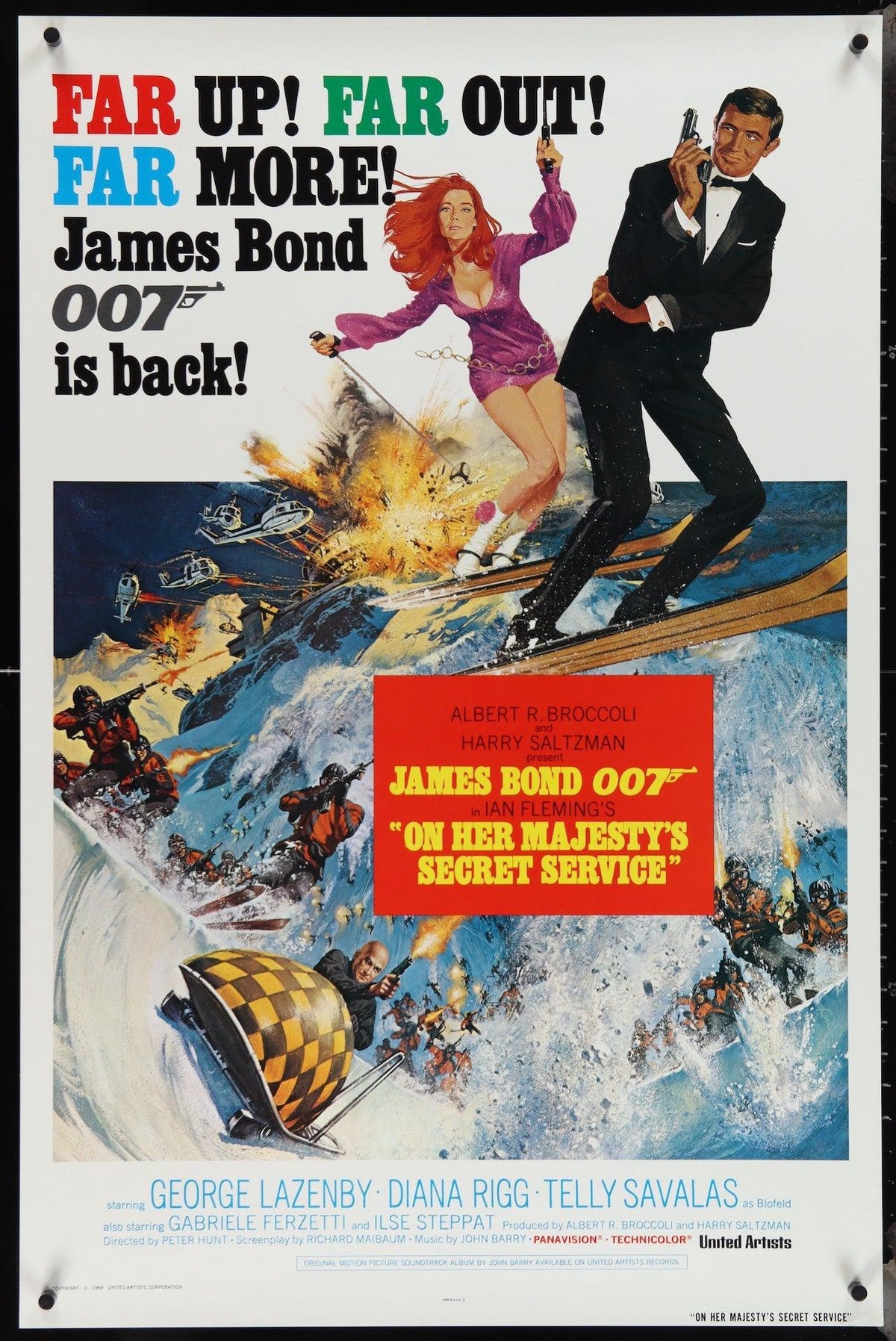 On Her Majesty&#39;s Secret Service 1 Sheet (27x41) Original Vintage Movie Poster