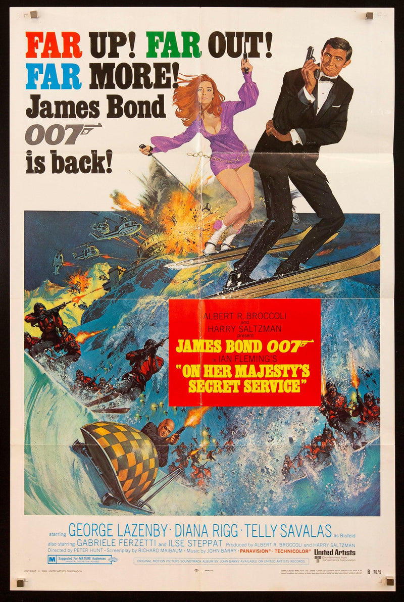 On Her Majesty's Secret Service 1 Sheet (27x41) Original Vintage Movie Poster