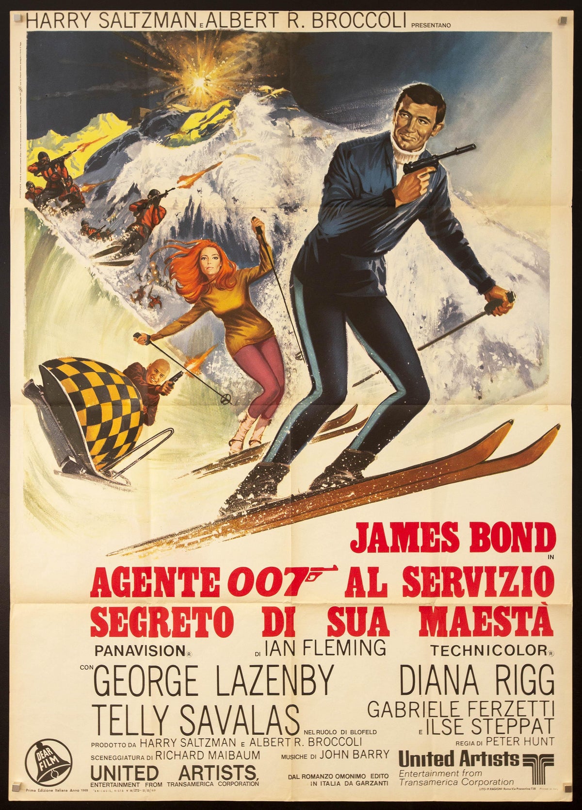 On Her Majesty&#39;s Secret Service Italian 2 foglio (39x55) Original Vintage Movie Poster