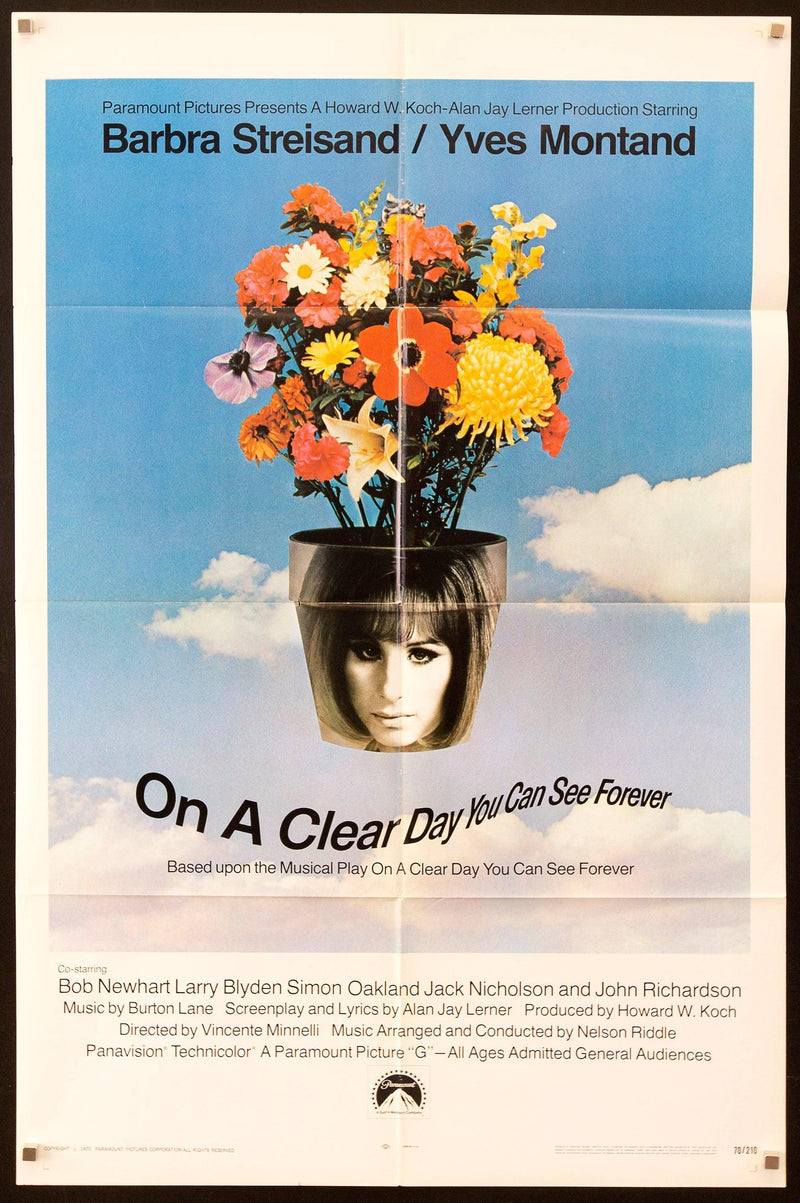On a Clear Day You Can See Forever 1 Sheet (27x41) Original Vintage Movie Poster