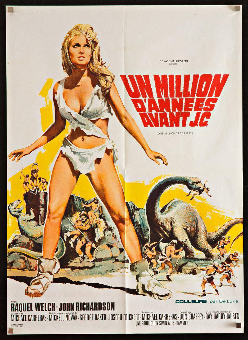 One Million Years B.C. French small (23x32) Original Vintage Movie Poster