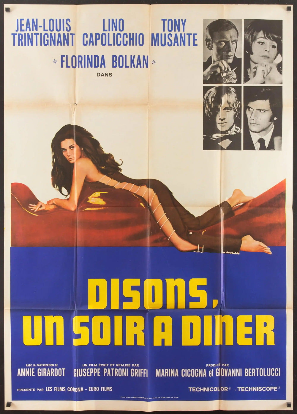 One Night at Dinner (Disons, Un Soir A Diner) Original Vintage Movie Poster