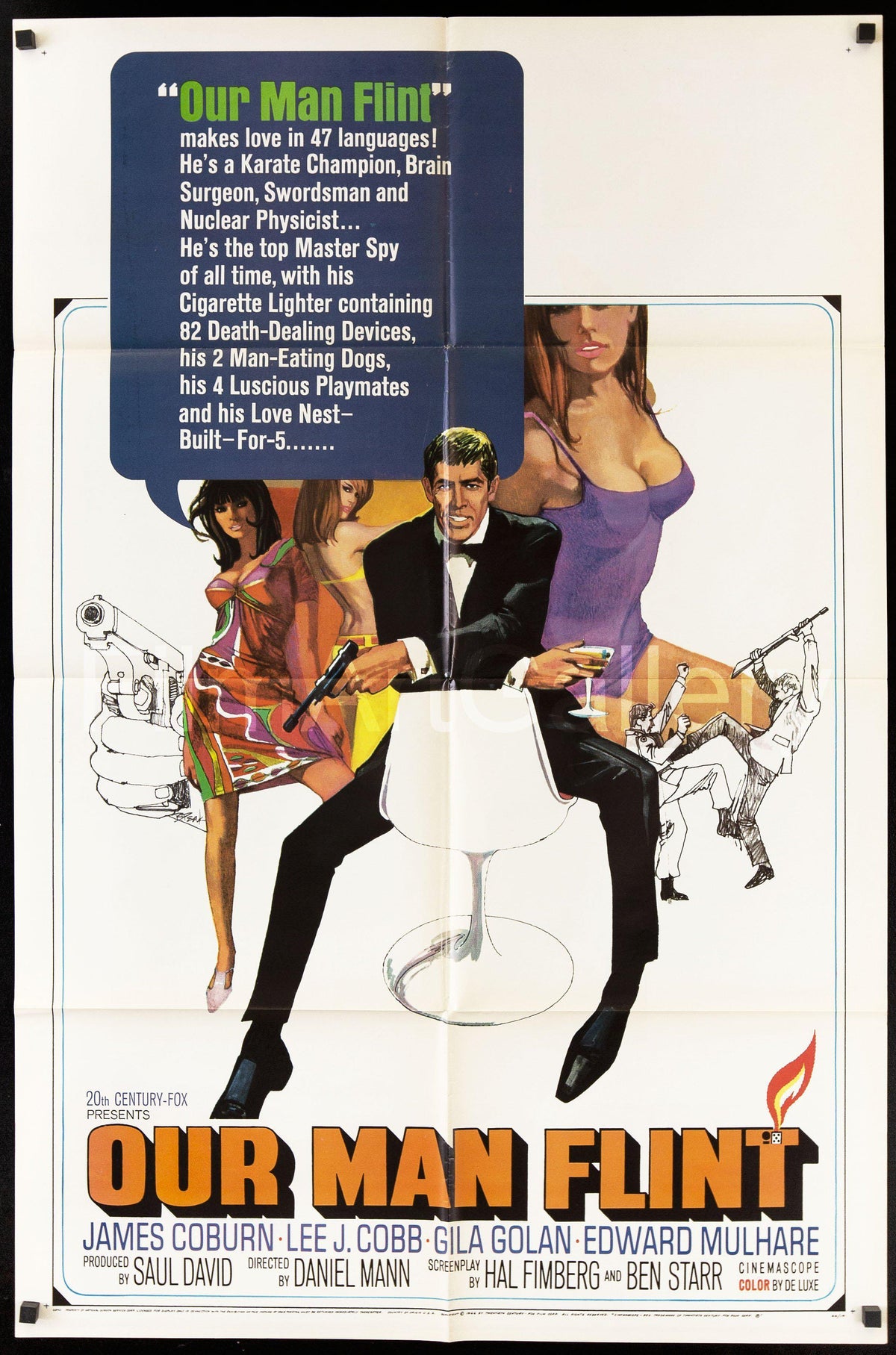 Our Man Flint Original Vintage Movie Poster
