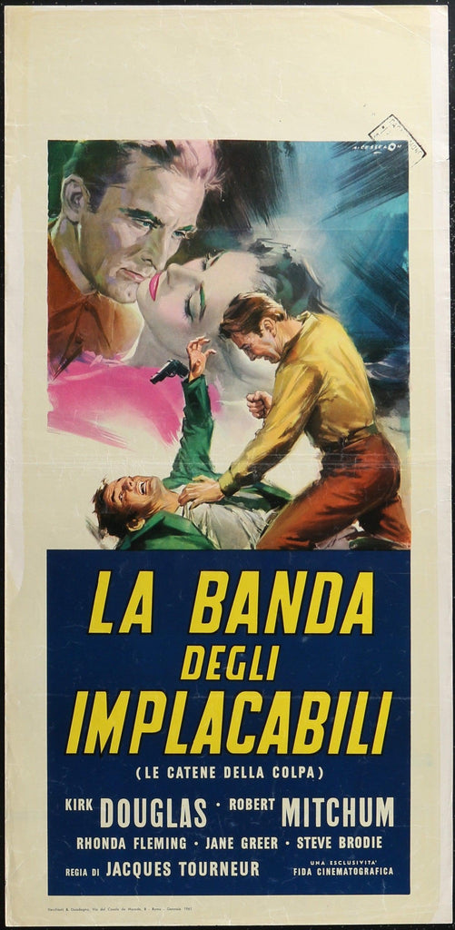 Out of The Past Italian Locandina (13x28) Original Vintage Movie Poster