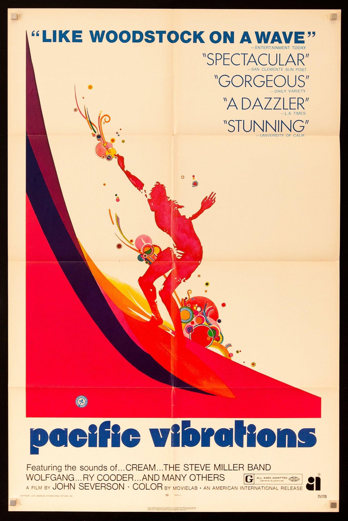 Pacific Vibrations 1 Sheet (27x41) Original Vintage Movie Poster