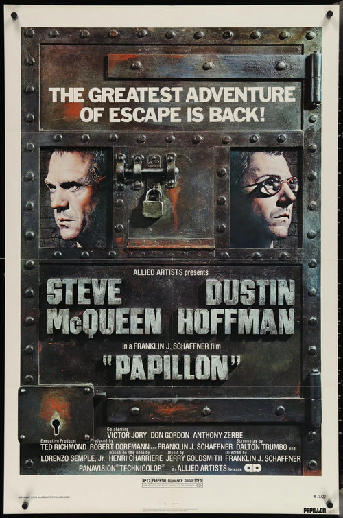 Papillon Original Vintage Movie Poster