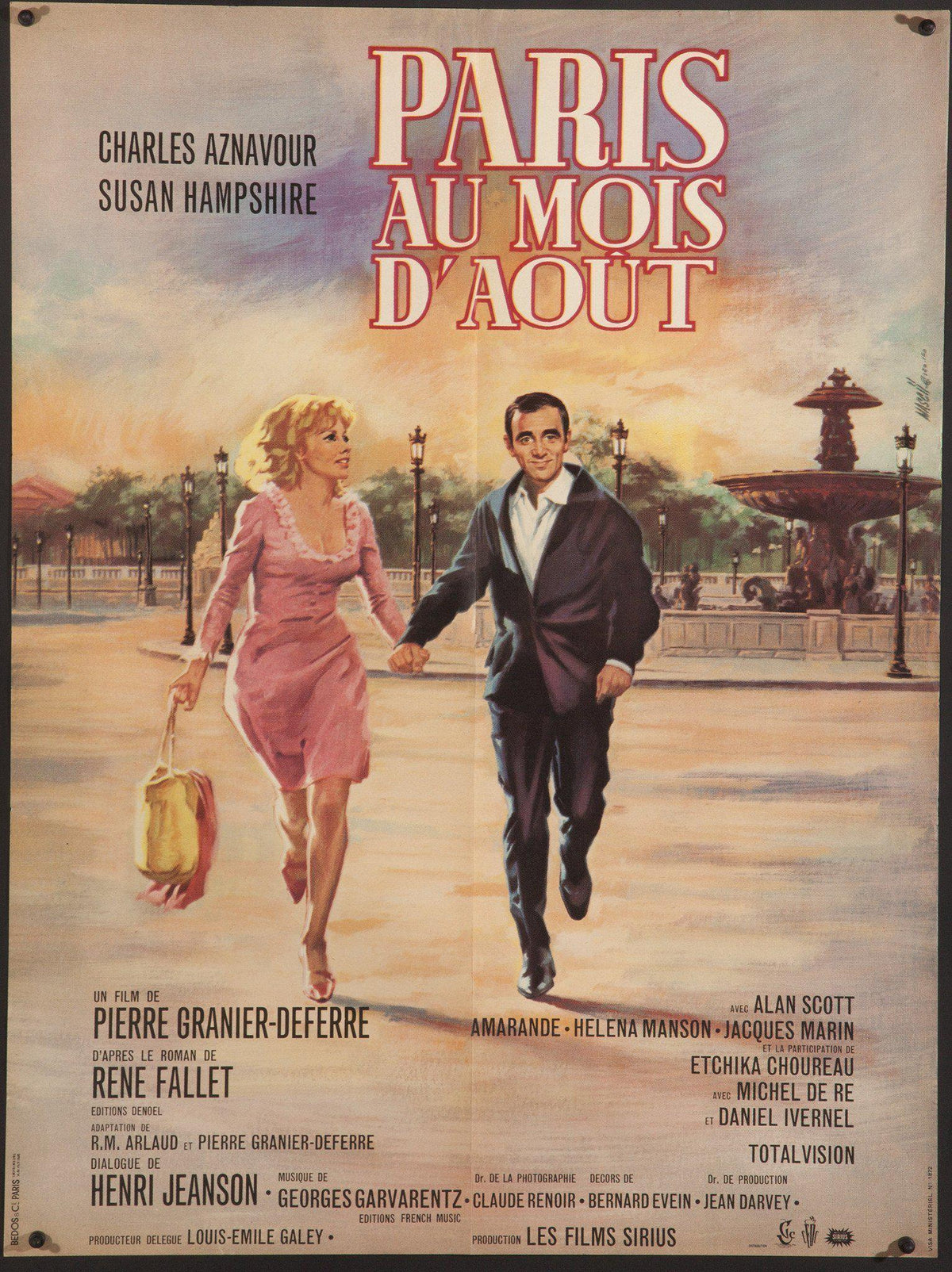 Paris Au Mois D&#39;Aout (... in the Month of August) French small (23x32) Original Vintage Movie Poster