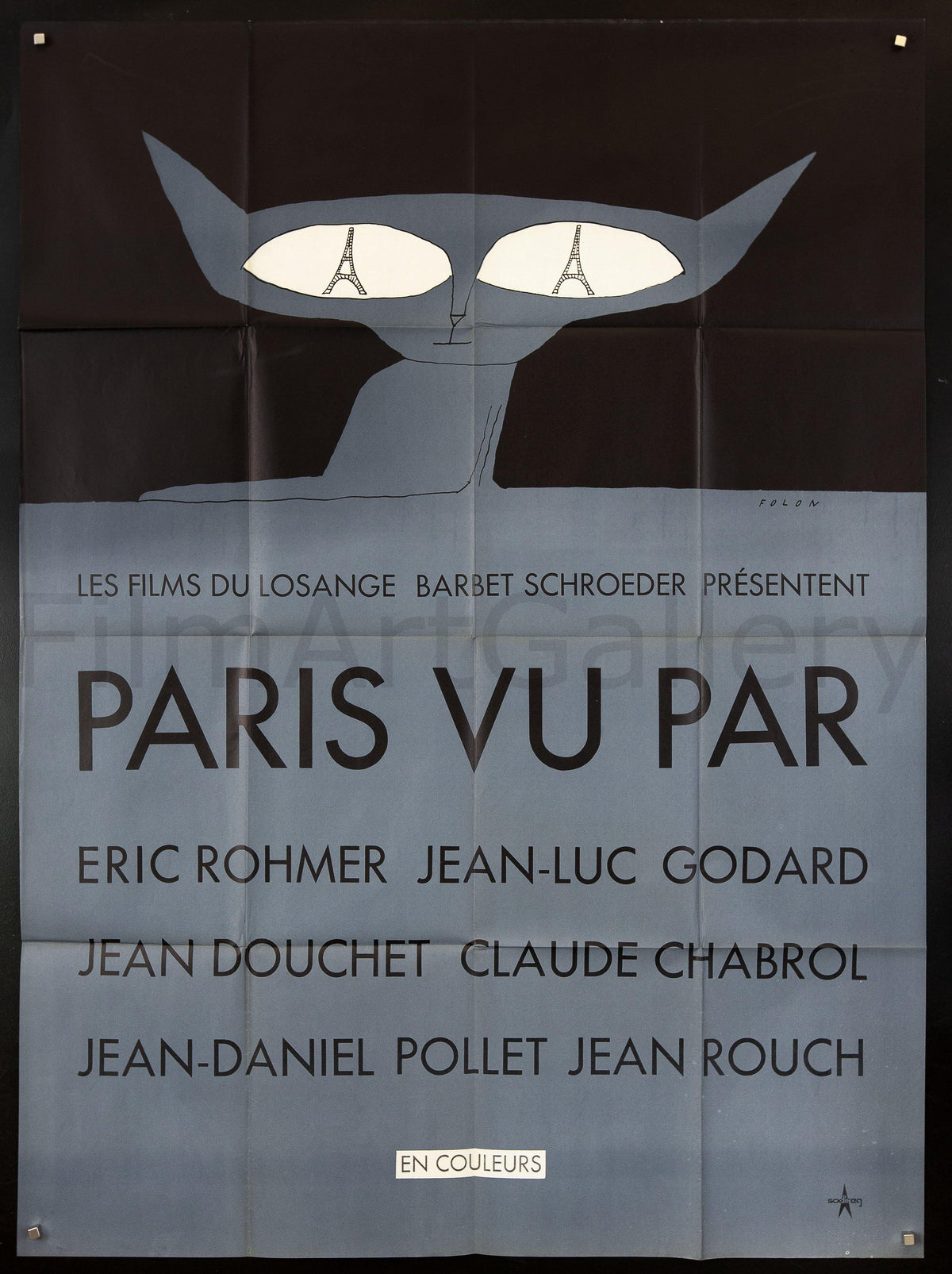Paris Vu Par French 1 panel (47x63) Original Vintage Movie Poster