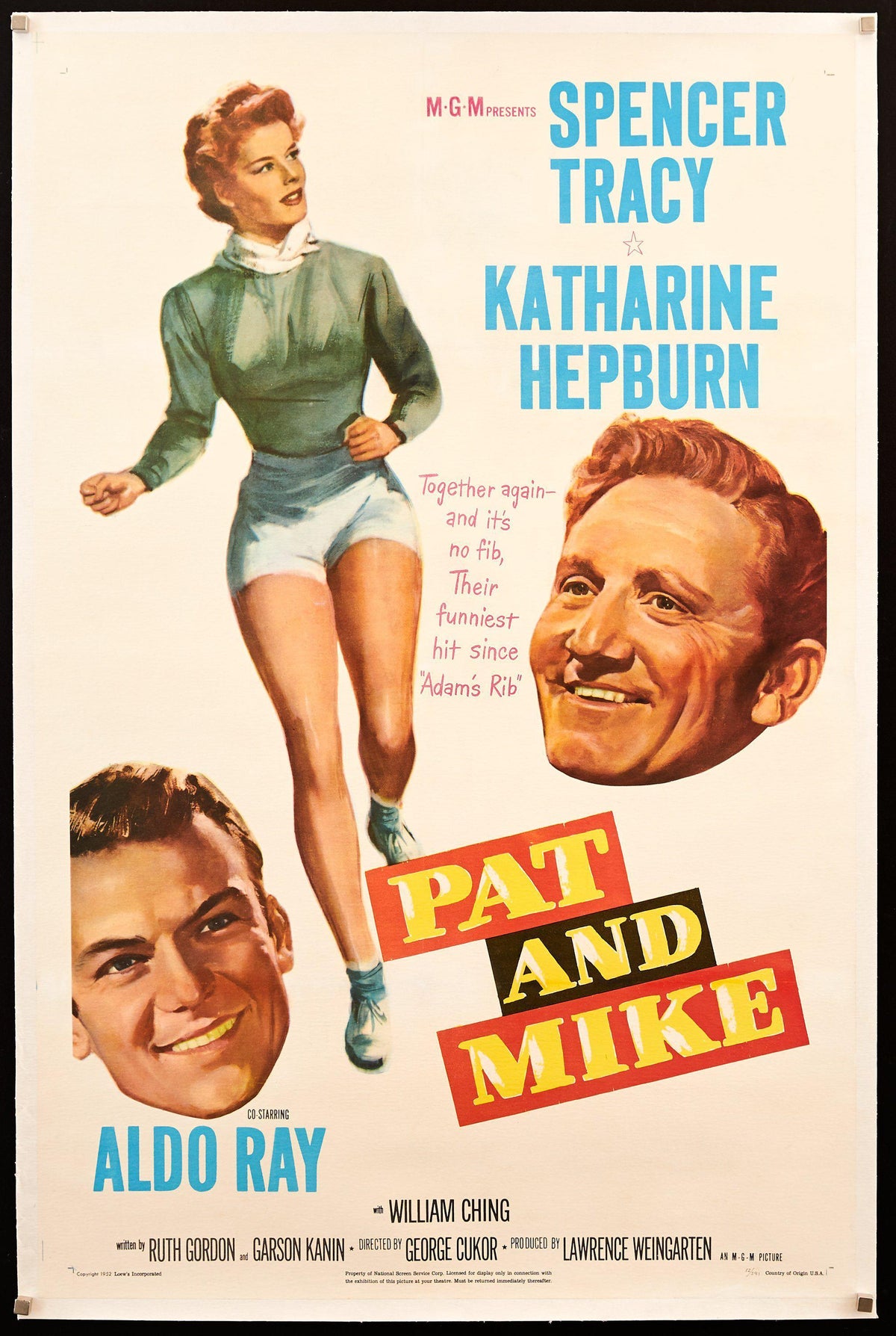 Pat and Mike Original Vintage Movie Poster