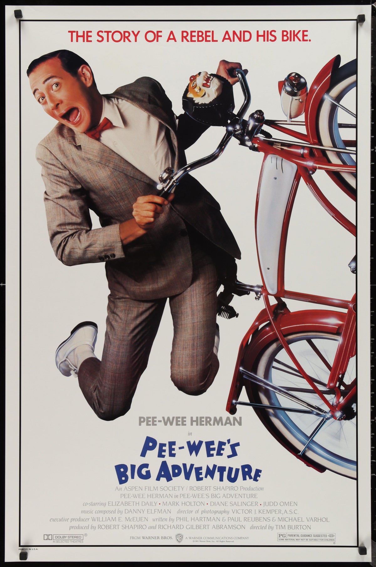 Pee-Wee&#39;s Big Adventure 1 Sheet (27x41) Original Vintage Movie Poster