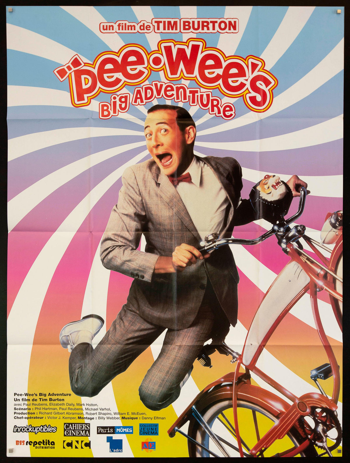Pee-Wee&#39;s Big Adventure French 1 Panel (47x63) Original Vintage Movie Poster