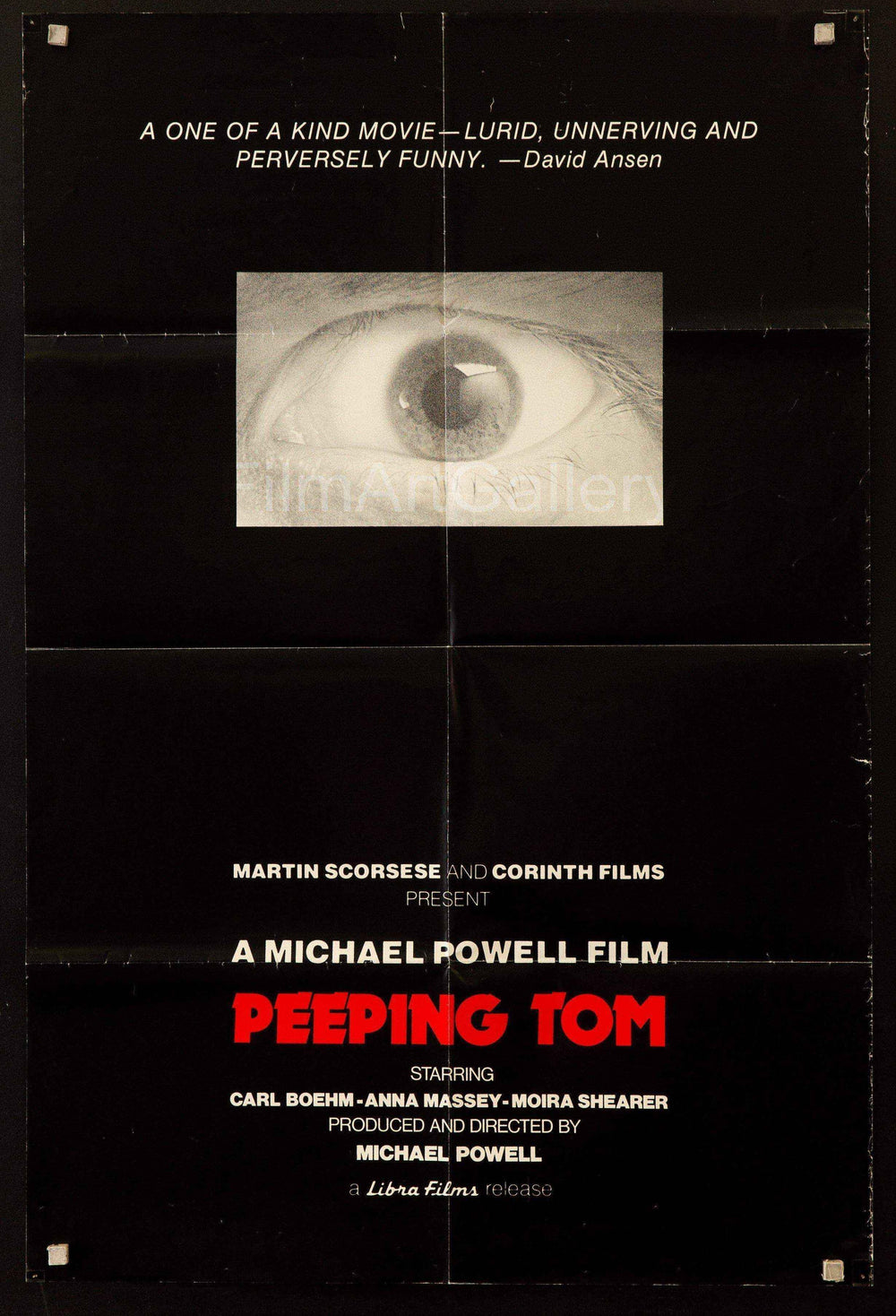 Peeping Tom Original Vintage Movie Poster