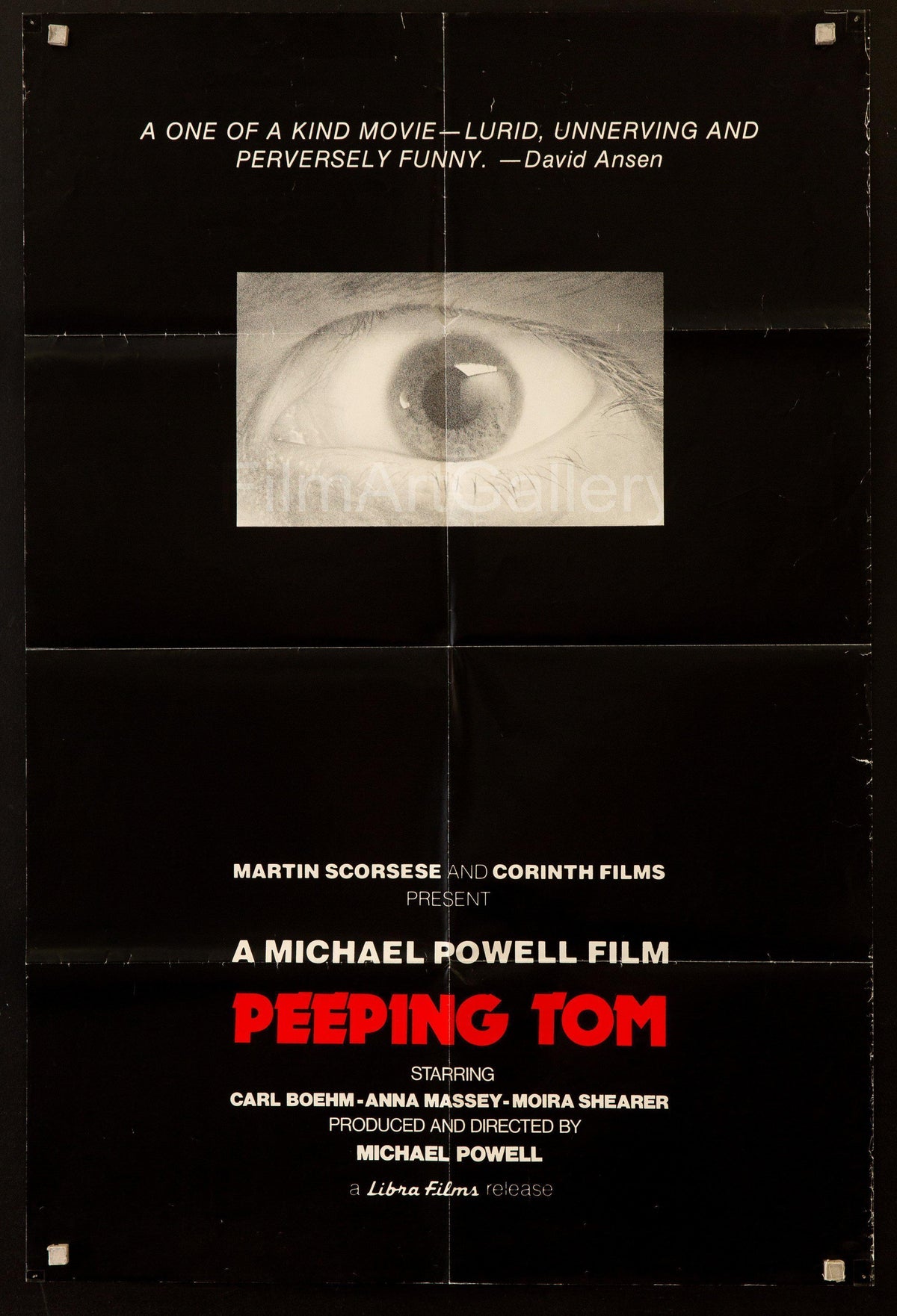 Peeping Tom Original Vintage Movie Poster