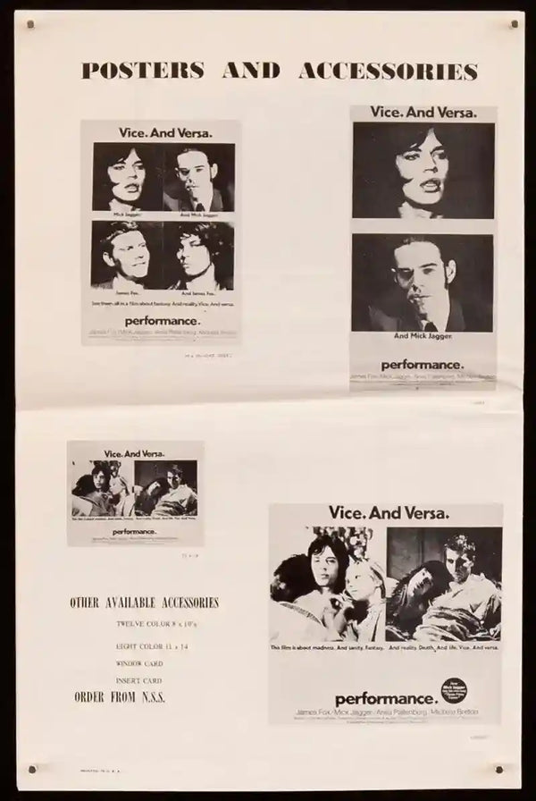 Performance Original Vintage Movie Poster