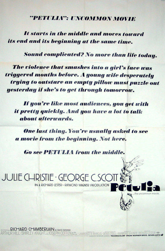 Petulia Original Vintage Movie Poster