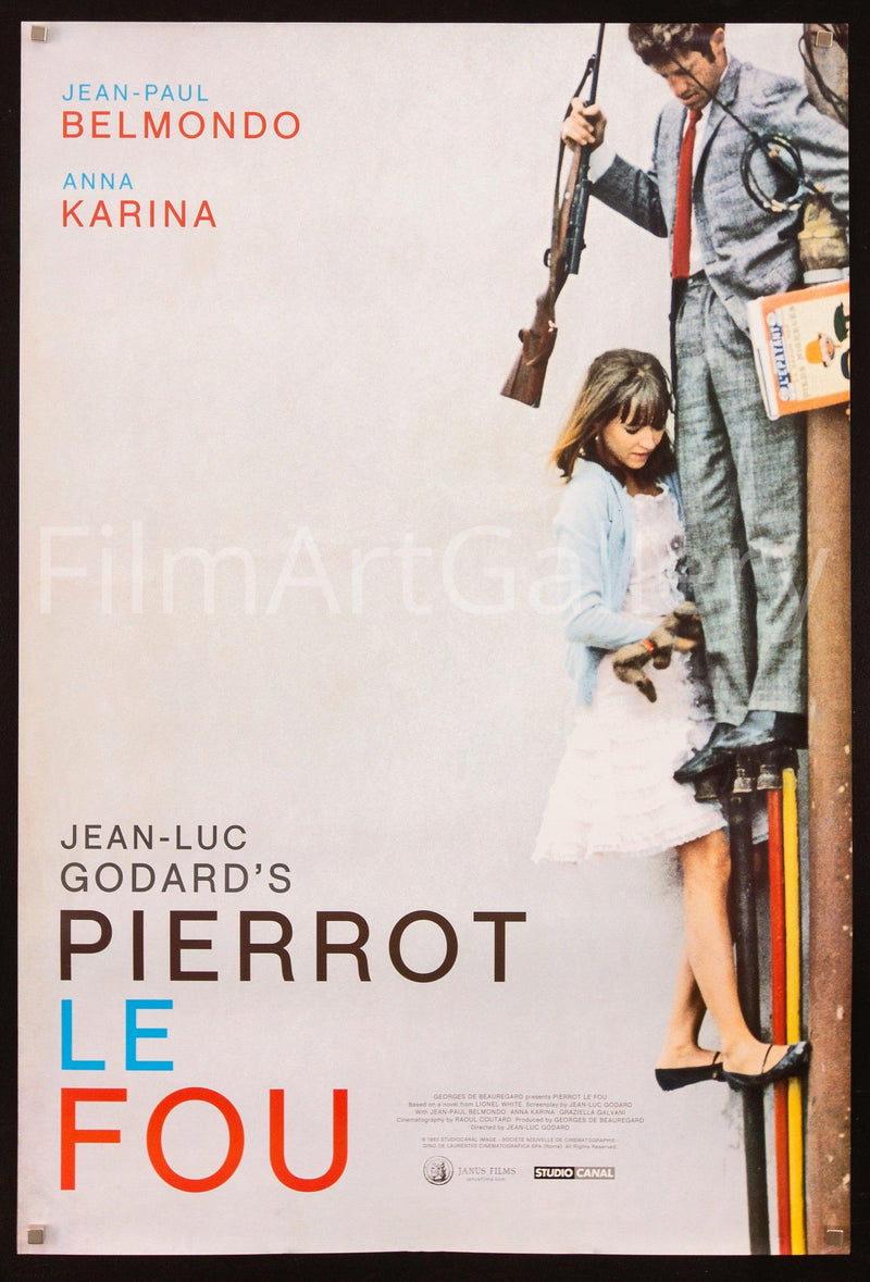 Pierrot Le Fou 1 Sheet (27x41) Original Vintage Movie Poster