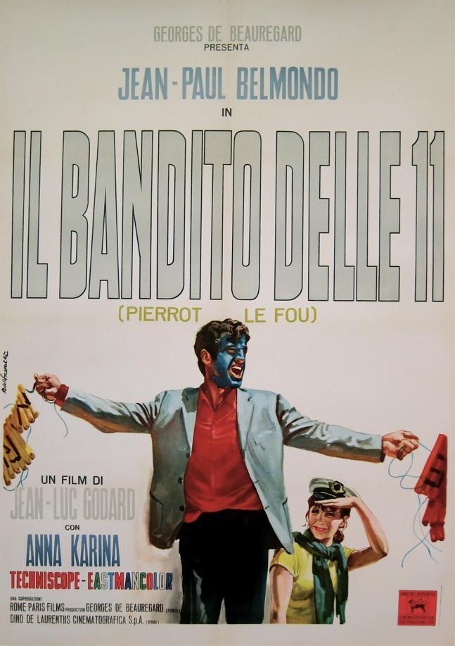 Pierrot Le Fou Original Vintage Movie Poster