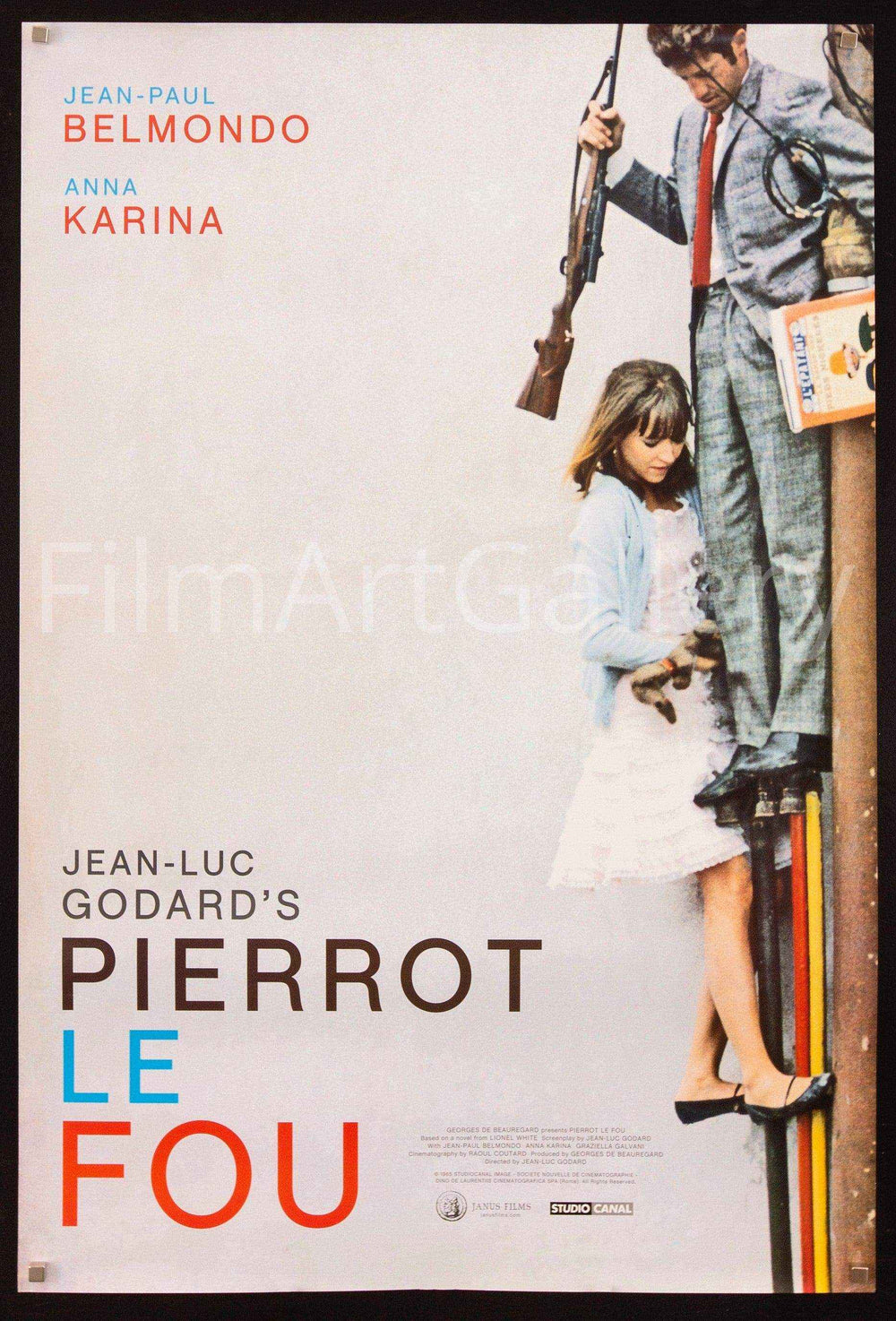 Pierrot Le Fou Original Vintage Movie Poster