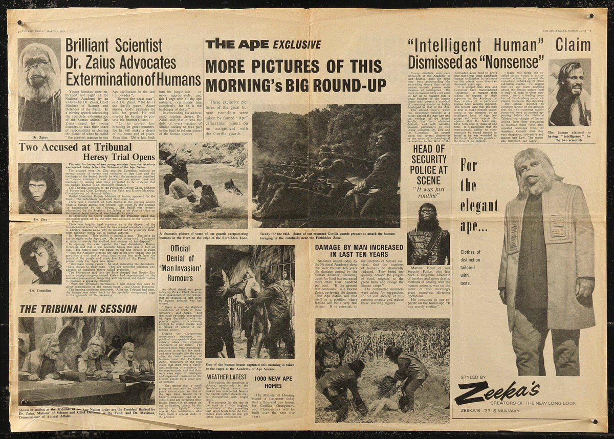 Planet of the Apes Original Vintage Movie Poster