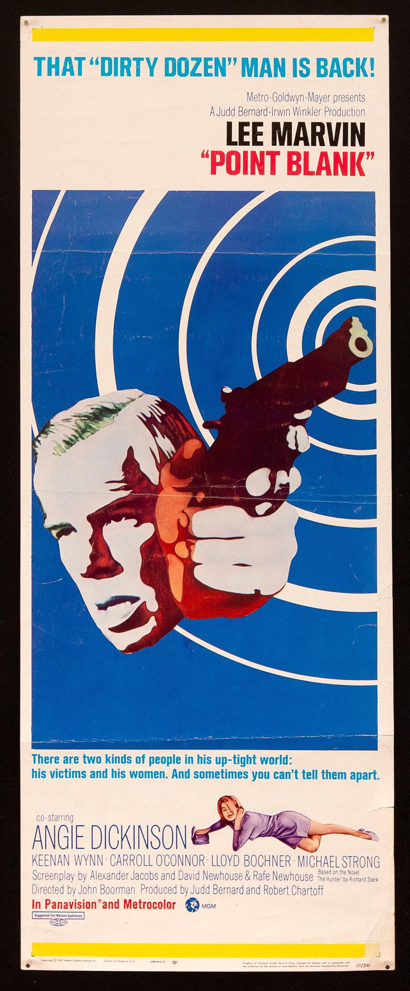 Point Blank Insert (14x36) Original Vintage Movie Poster