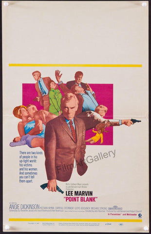 Point Blank Movie Poster 1967 Window Card (14x22)