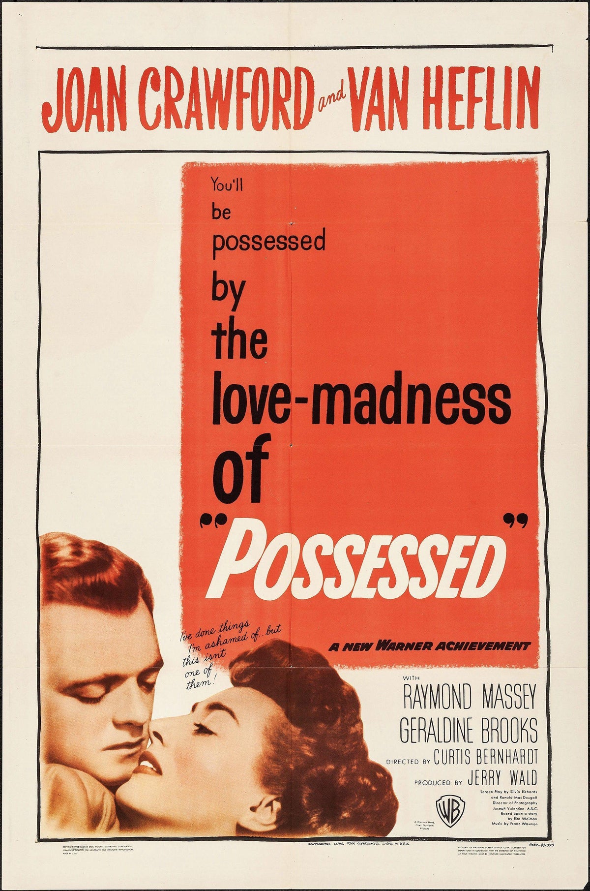 Possessed 1 Sheet (27x41) Original Vintage Movie Poster