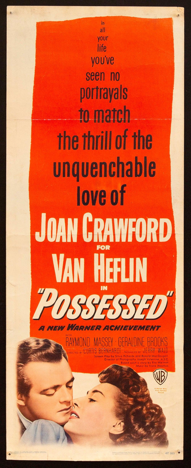 Possessed Insert (14x36) Original Vintage Movie Poster