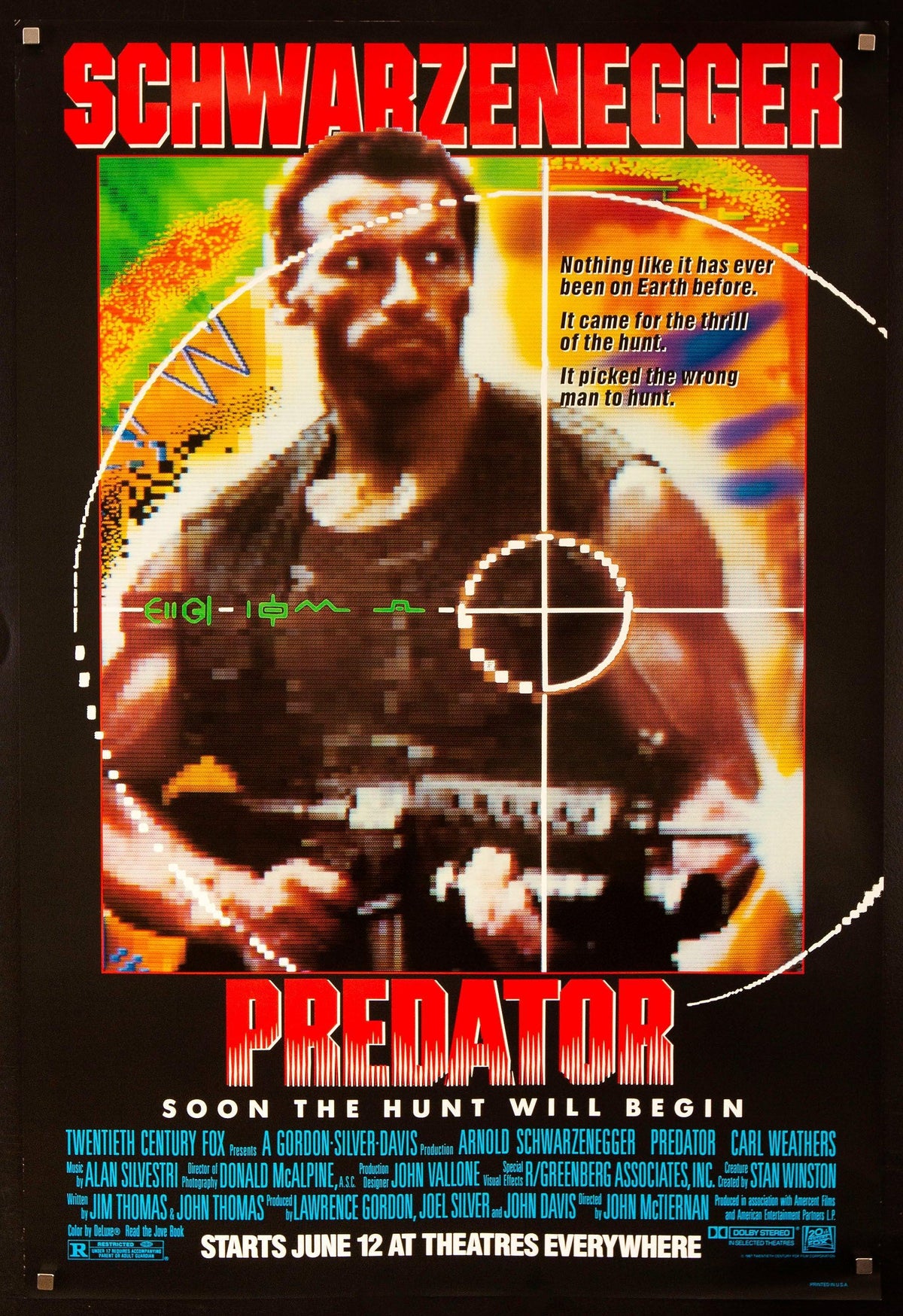 Predator 1 Sheet (27x41) Original Vintage Movie Poster