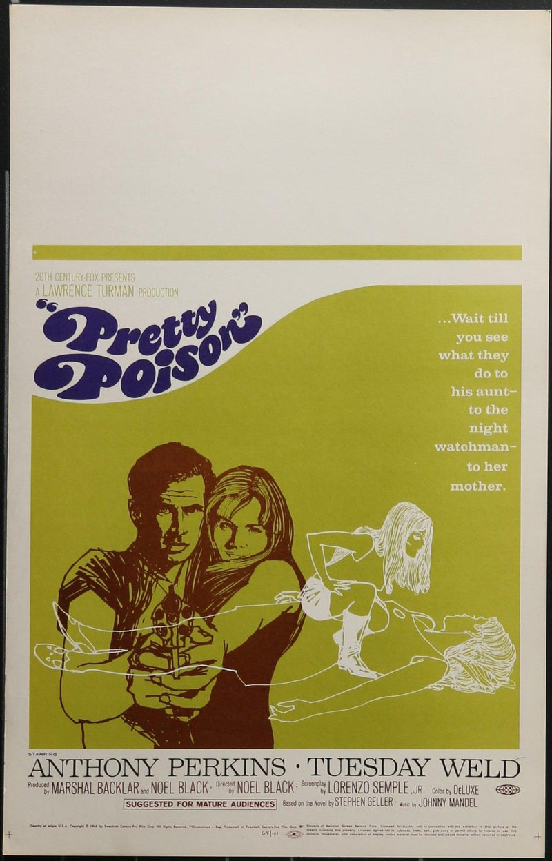 Pretty Poison Window Card (14x22) Original Vintage Movie Poster