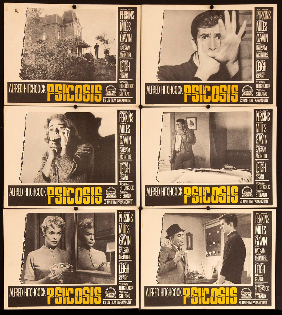 Psycho Lobby Card Set Original Vintage Movie Poster